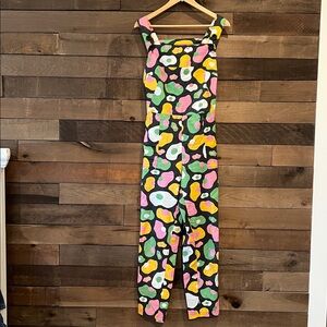 Nooworks Women's OG Overalls Eggs Pattern Multicolor Size Medium